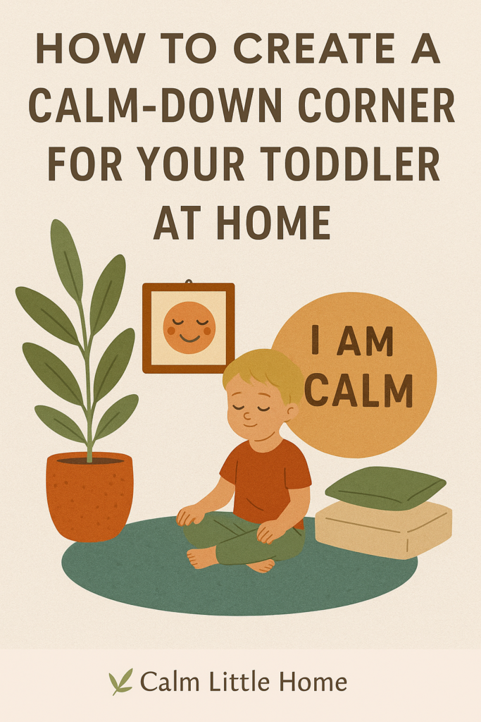 A toddler sitting in his calm down corner