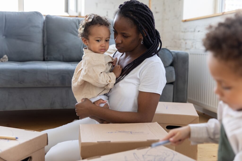 A young child during an everyday family moment